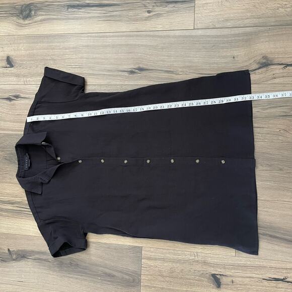 HATCH Maternity Dress Black Size 0 Short Sleeve Button Down Pregnant Nursing - Picture 7 of 12